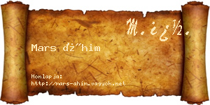 Mars Áhim névjegykártya